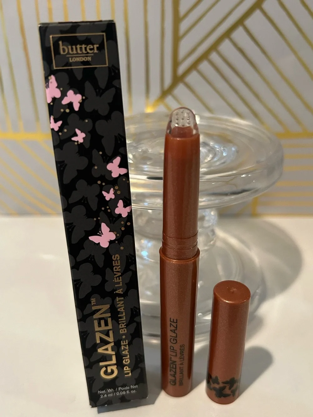 ✨ butter LONDON Glazen™ Lip Glaze | Gold Dust | Full Size | New in Box